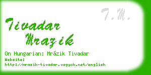 tivadar mrazik business card